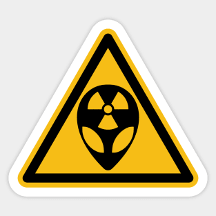 OldSalt Alien Radiation Caution Road Sign Sticker